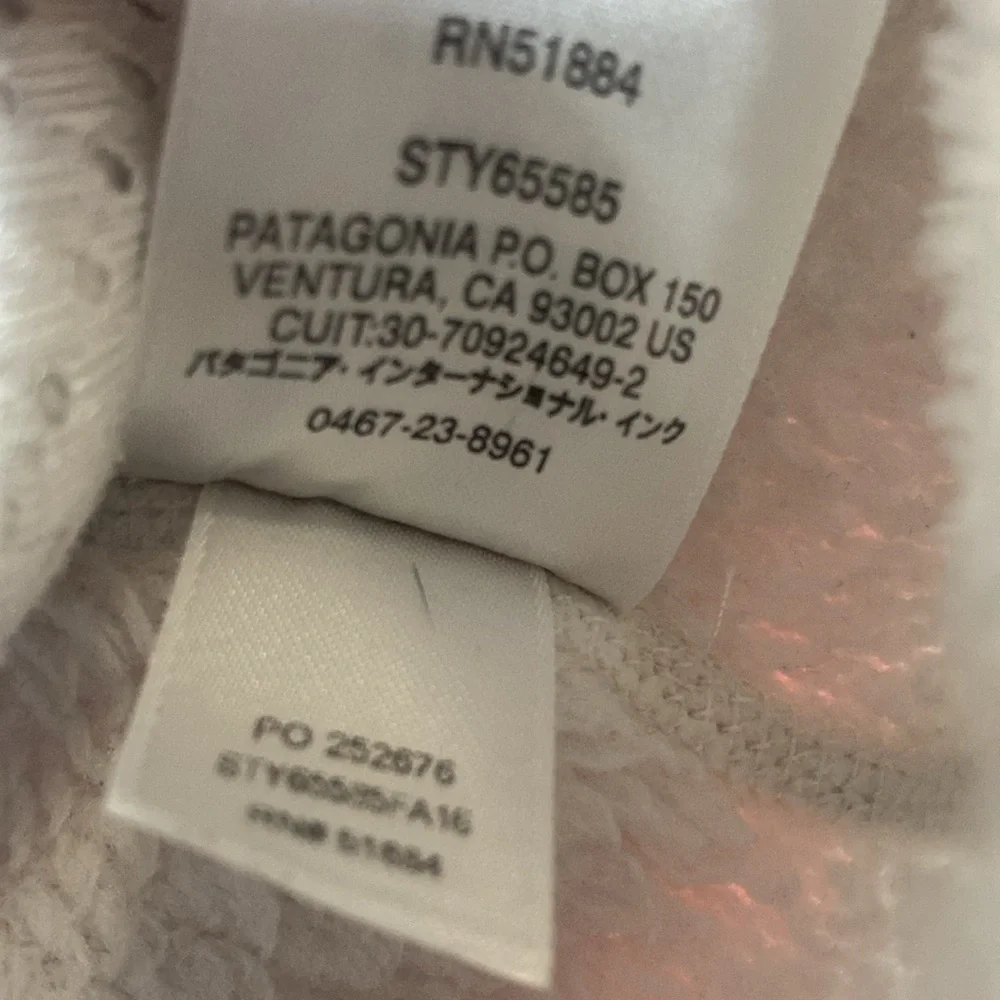 PATAGONIA Youth Re-Tool Snap-T PolarTec White Pullover Fleece 65585 Girl's Large